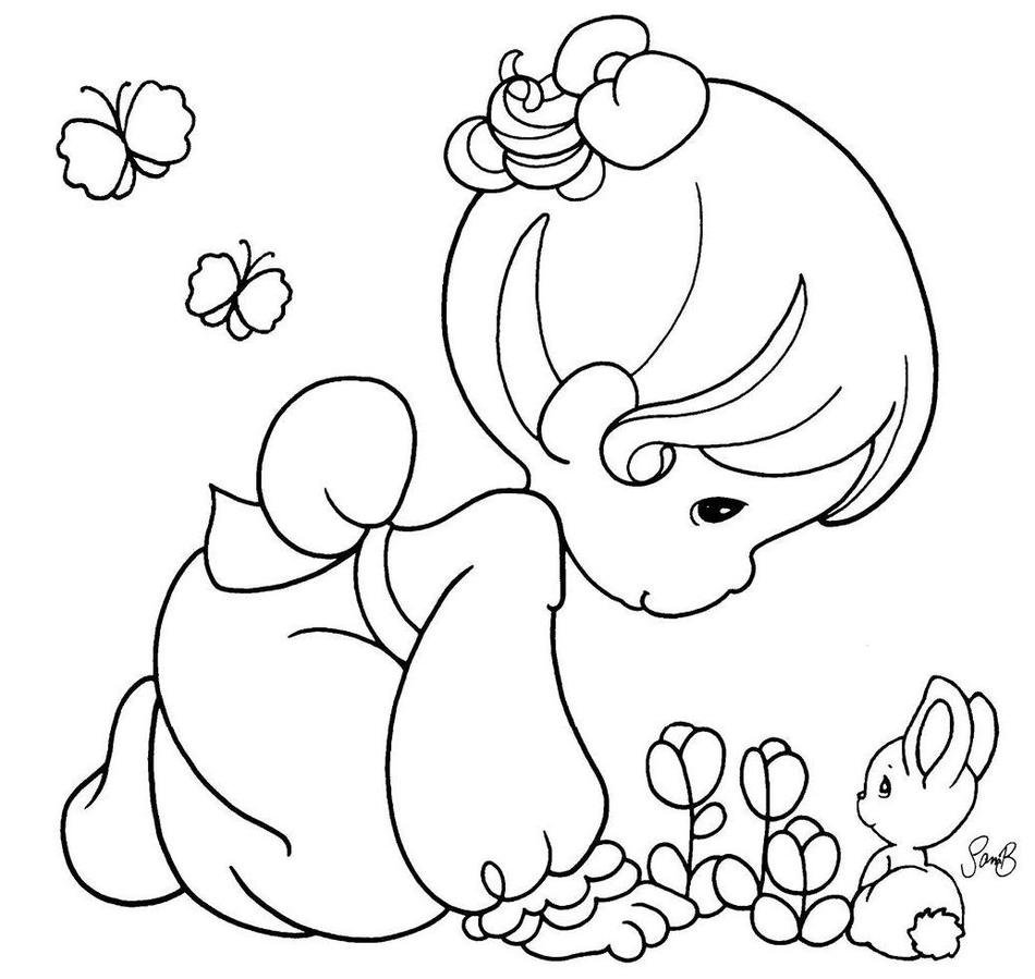 Precious moments easter coloring pages drawing free image download