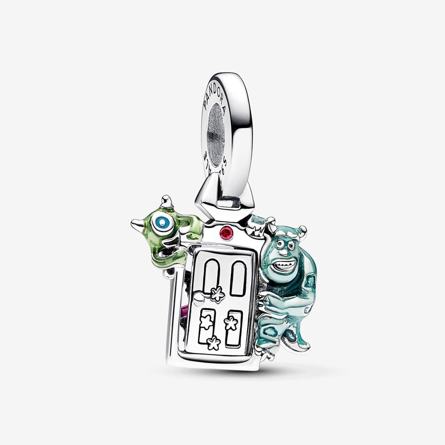 Disney pixar monsters inc door dangle charm sterling silver