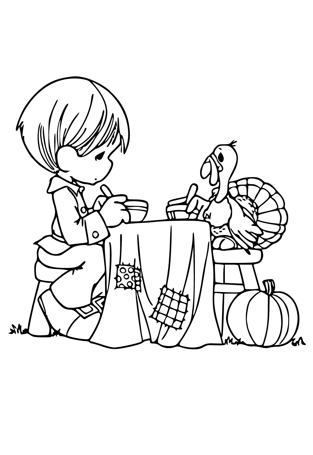 Free printable thanksgiving dishes coloring page sheet and picture for adults and kids girls and boys