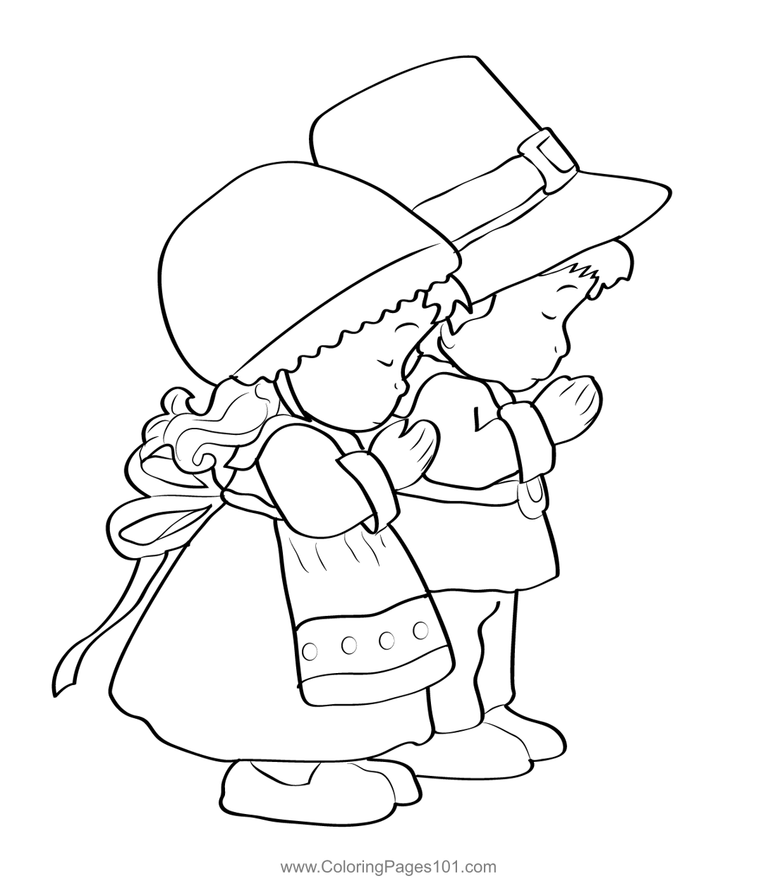 Happy thanksgiving everyone coloring page for kids