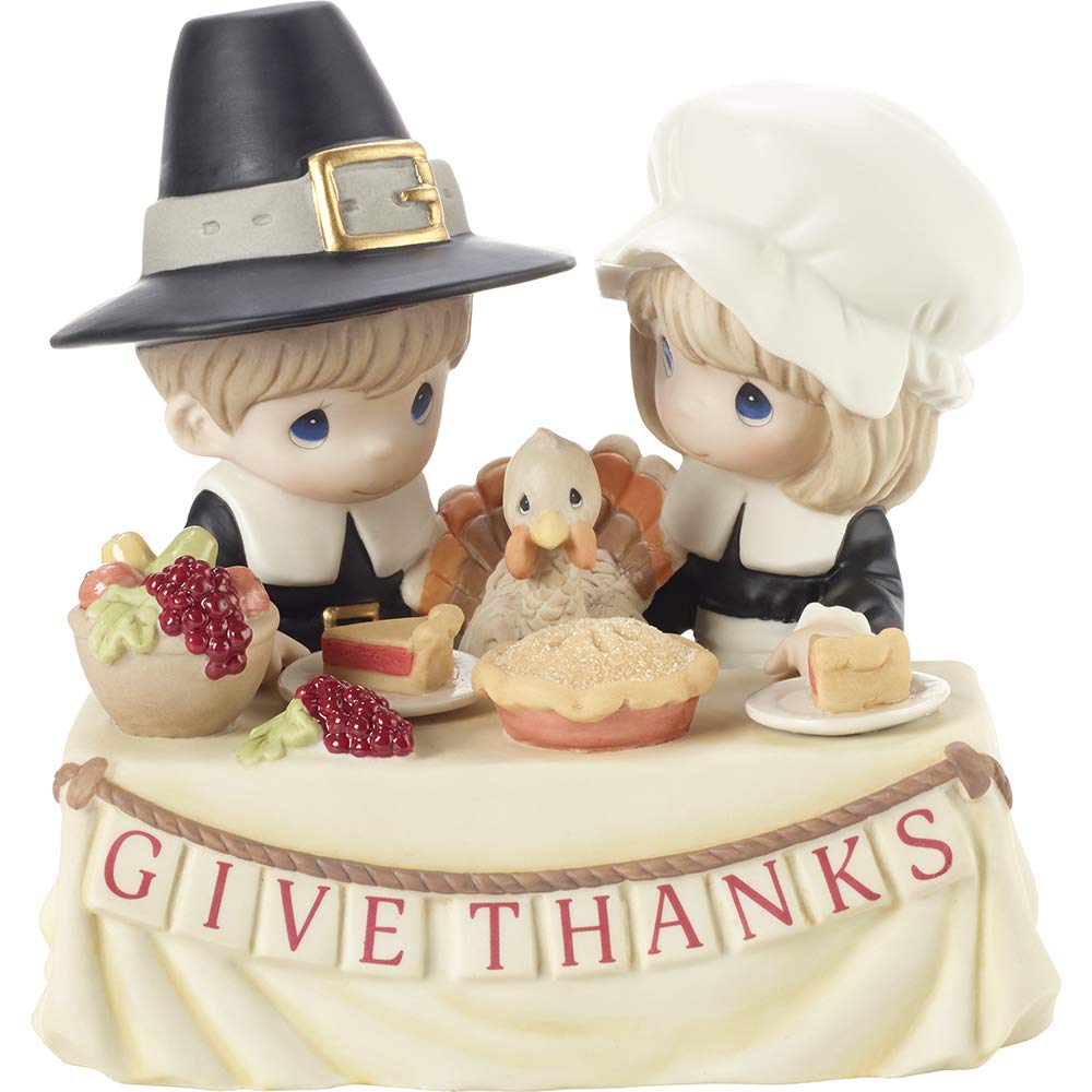 Precious moments grateful to give thanks with you limited edition bisque porcelain figurine one size multicolored home kitchen