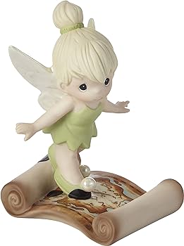 Precious moments disney tinker bell faith trust and pixie dust bisque porcelain figurine one size multicolored home kitchen
