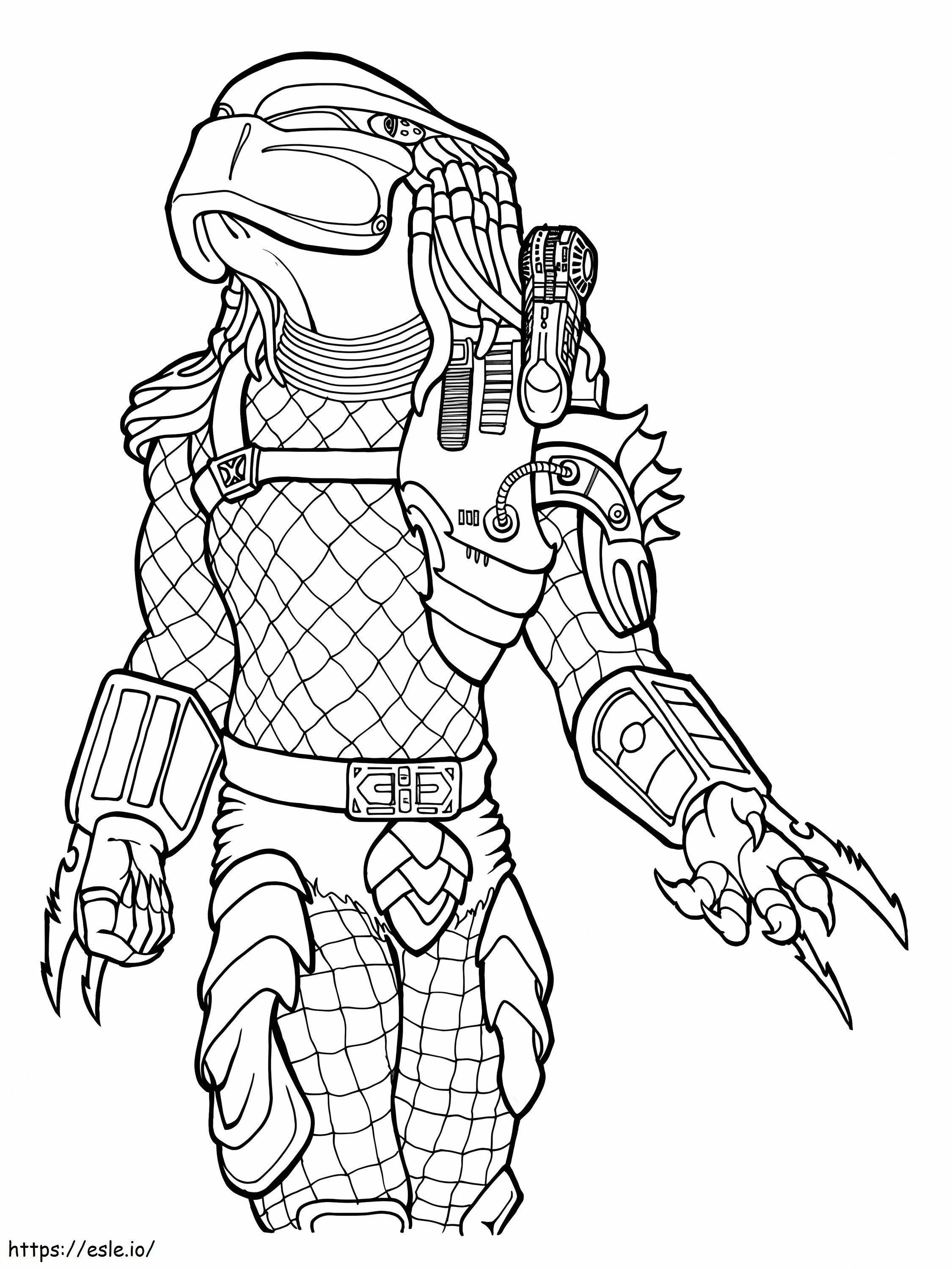 A predator coloring page