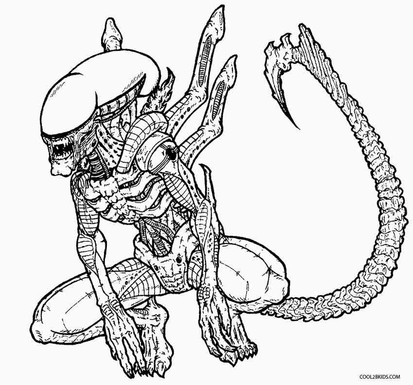 Printable alien coloring pages for kids