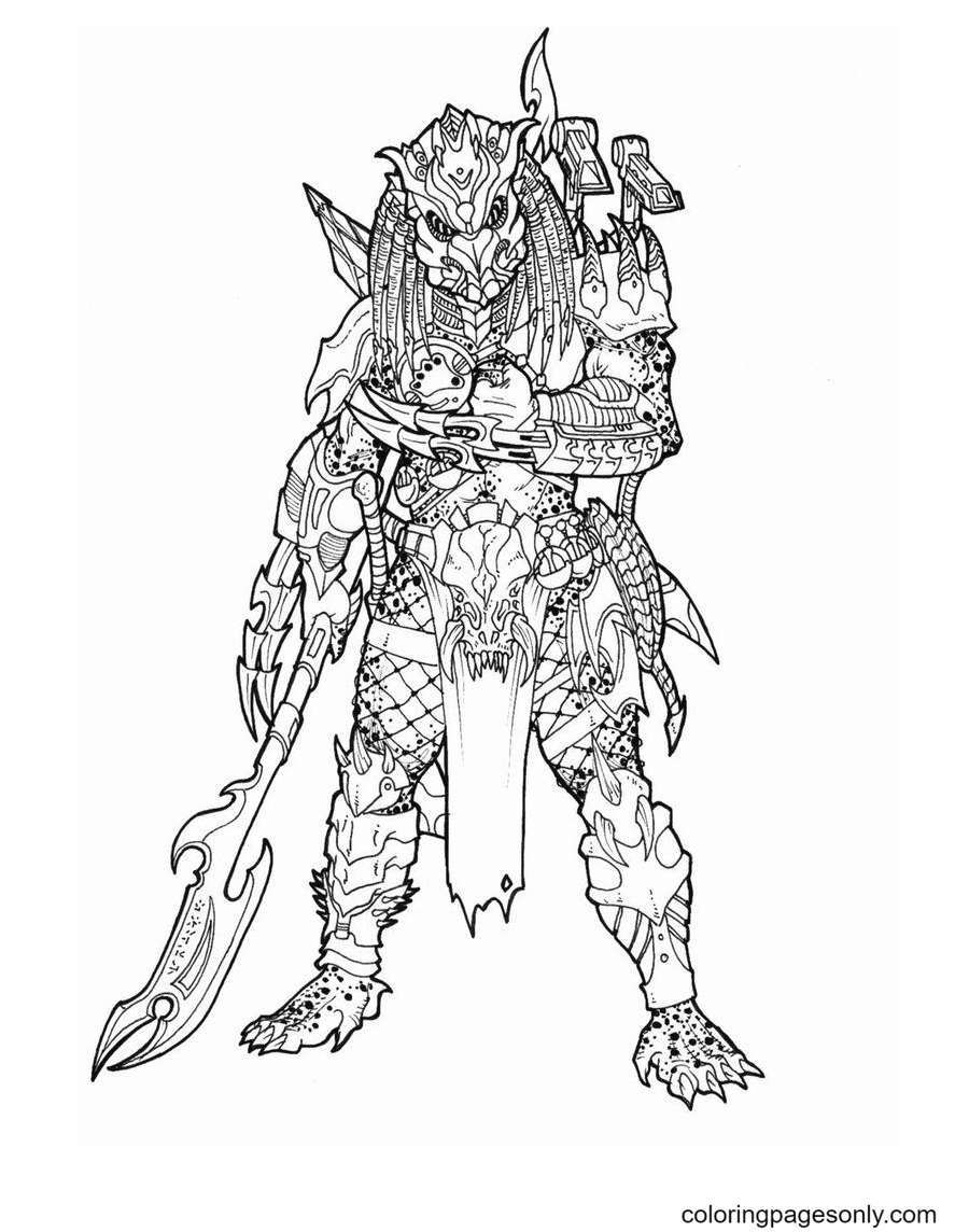 Predator coloring pages printable for free download