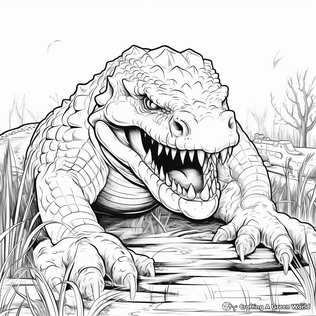 Alligator coloring pages