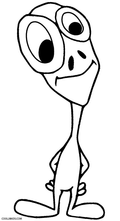 Printable alien coloring pages for kids