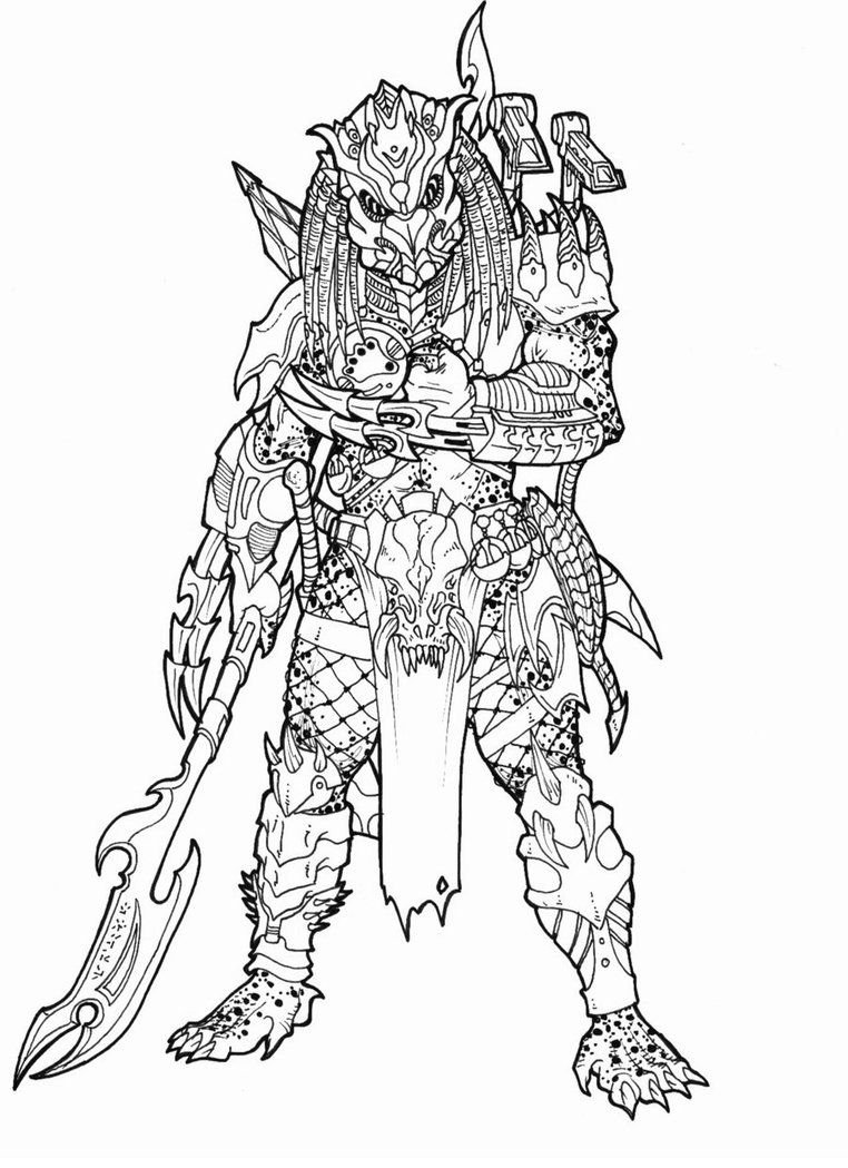 Predator coloring pages printable for free download