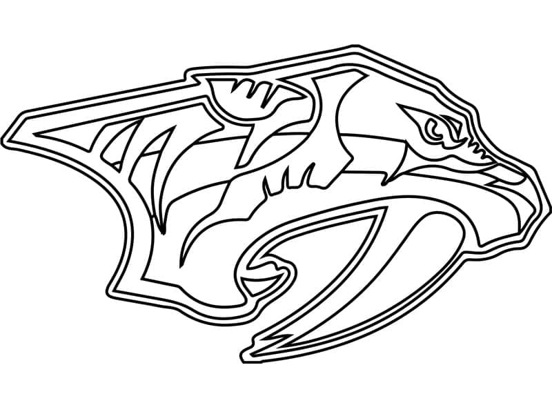 Nashville predators logo coloring page
