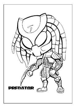 Printable predator and alien coloring sheets legendary sci