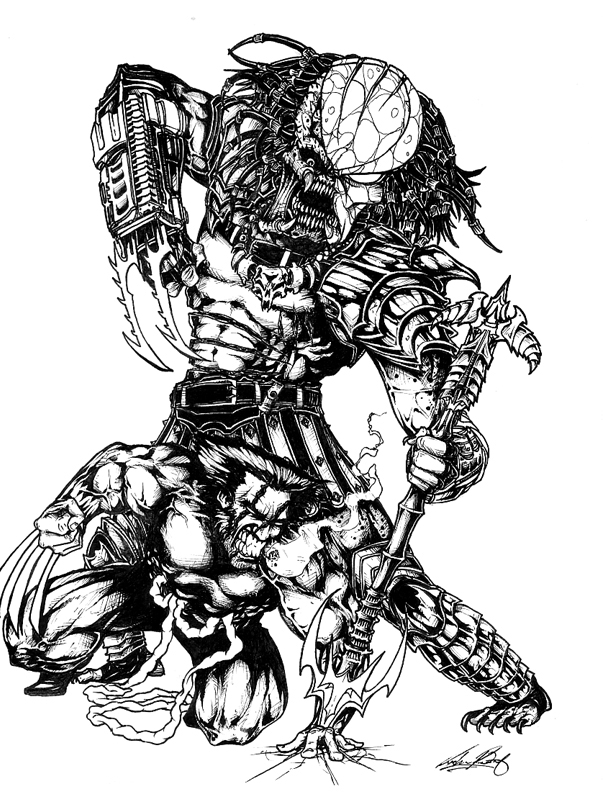 Wolverine vs predator no