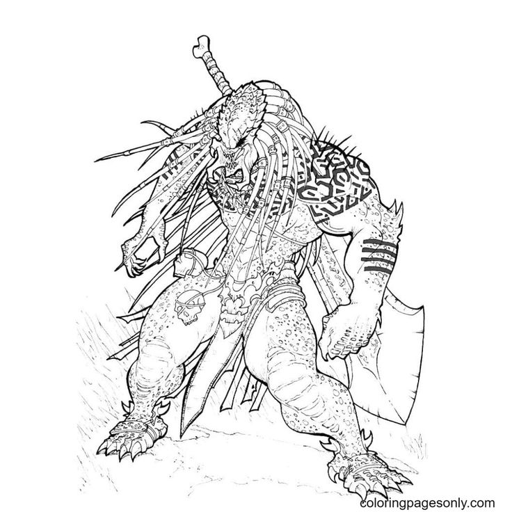 Predator coloring pages