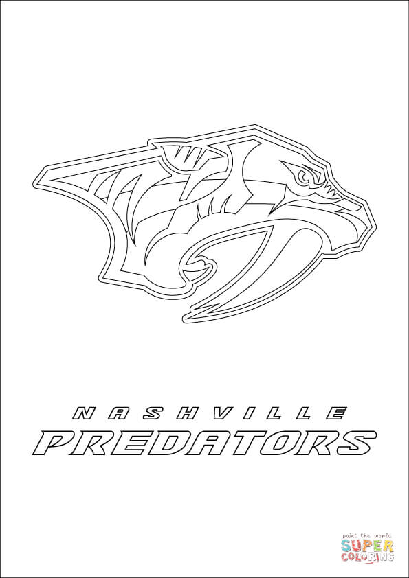 Nashville predators logo coloring page free printable coloring pages