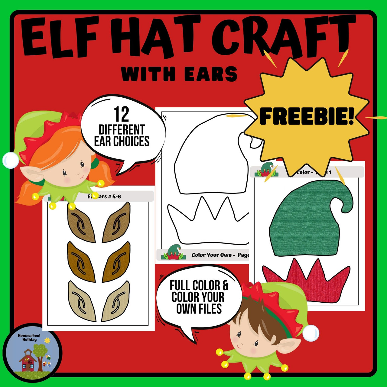Christmas elf hat craft