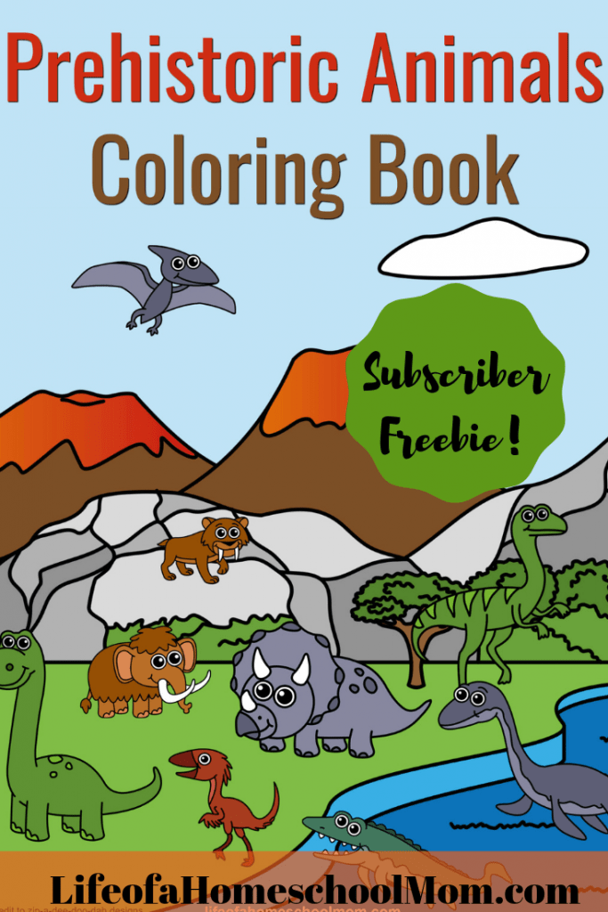 Prehistoric animals coloring book