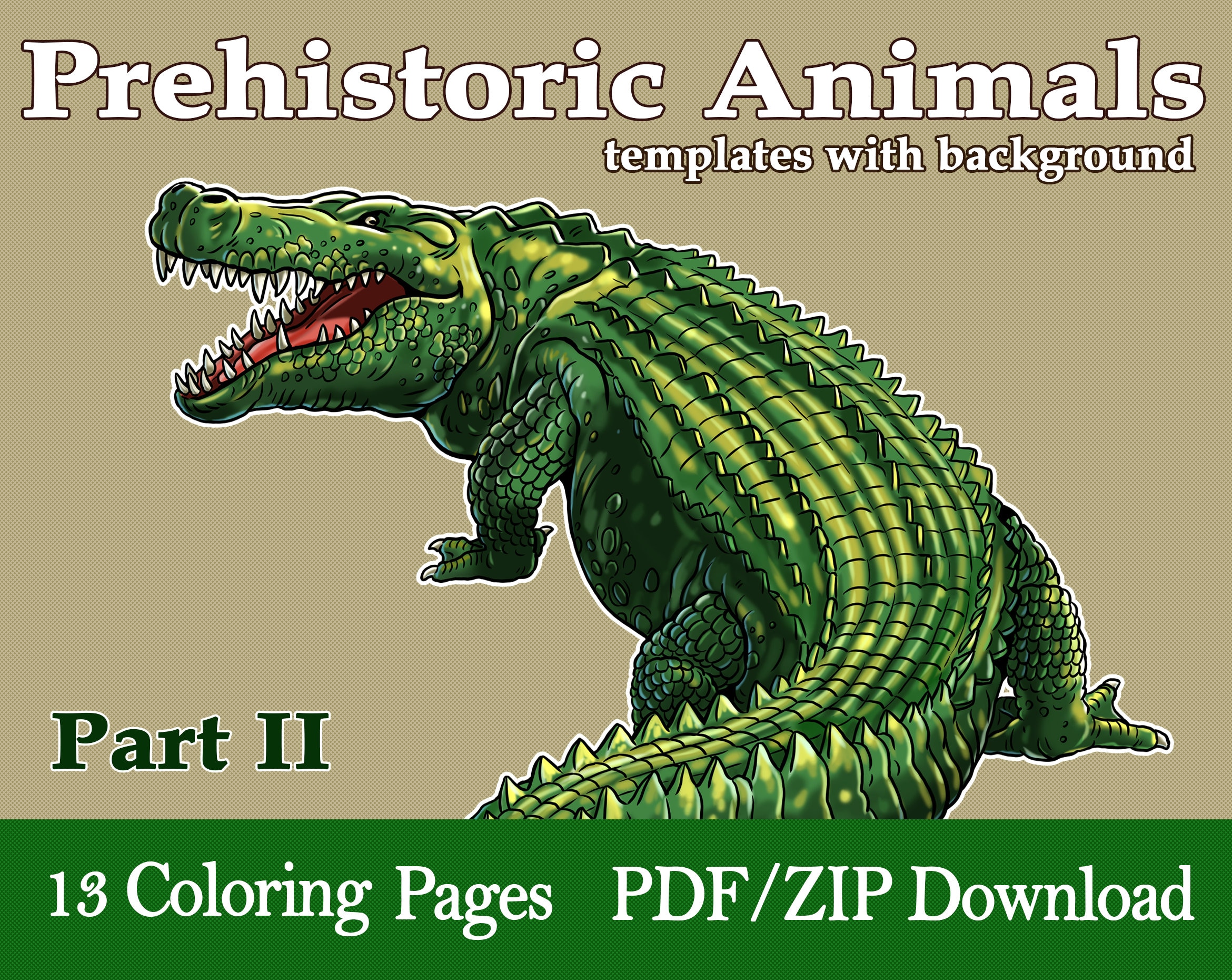 Prehistoric animals for kids and adults coloring pages with animals from ice age part ii