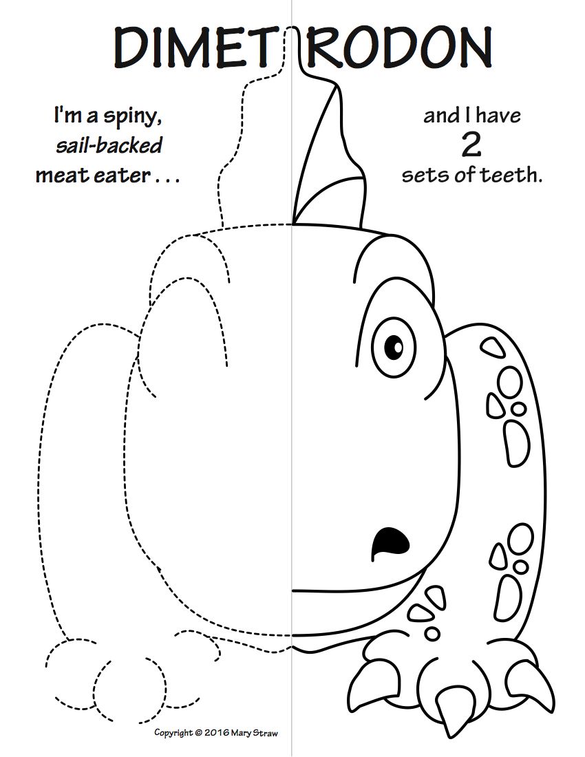 Prehistoric animals symmetry activity coloring pages symmetry activities dinosaur activities prehistoric animals