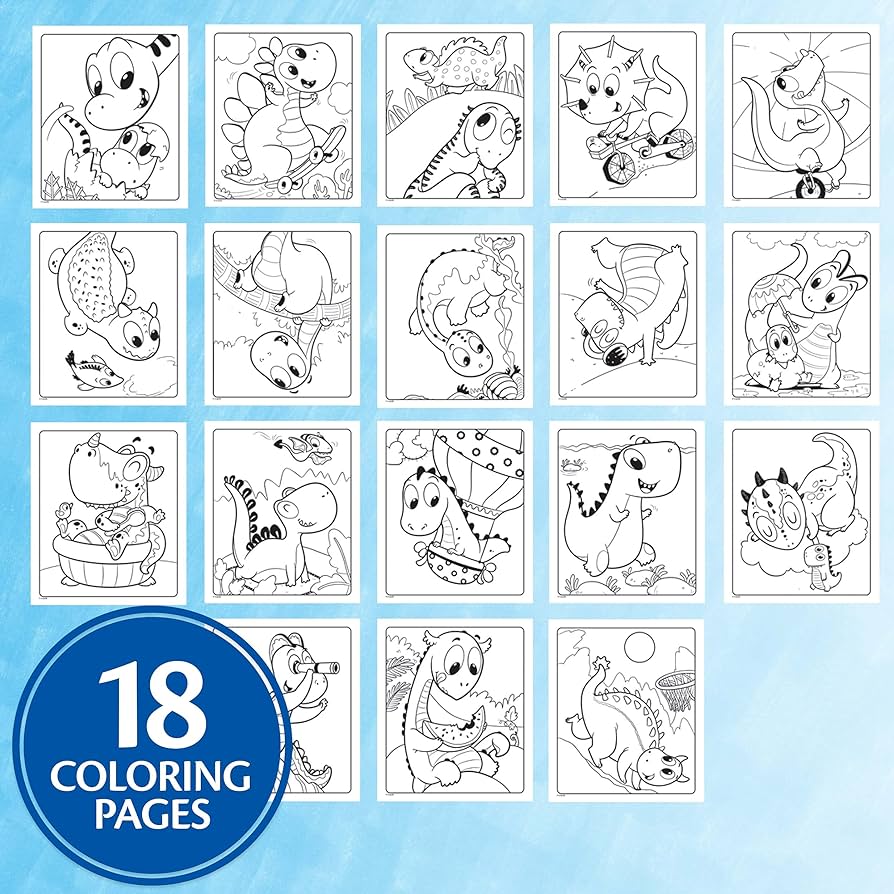 Crayola color wonder prehistoric pals dinosaur coloring pages mess free coloring for toddlers dinosaur toys gift for kids ages toys games