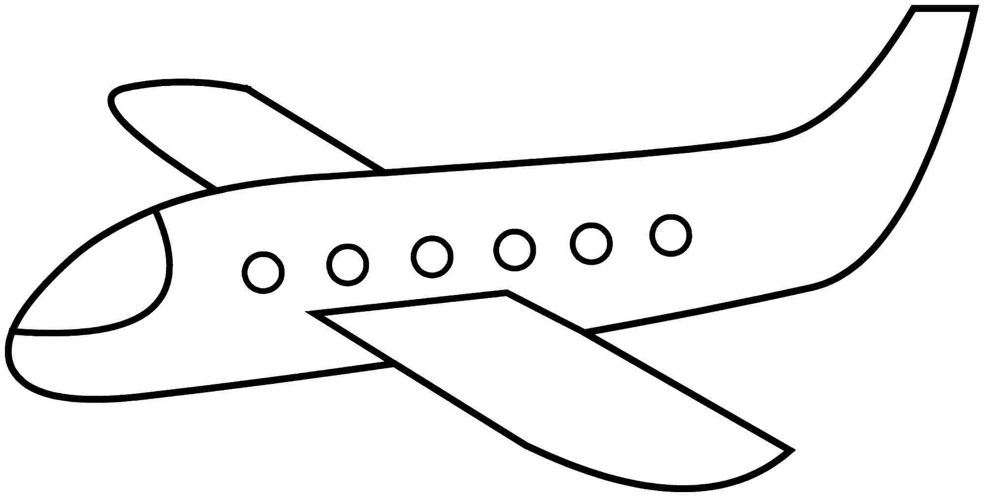 Simple airplane coloring pages