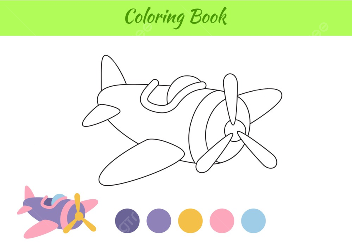Airplane coloring vector hd png images coloring page airplane for children airplane drawing plane drawing ring drawing png image for free download