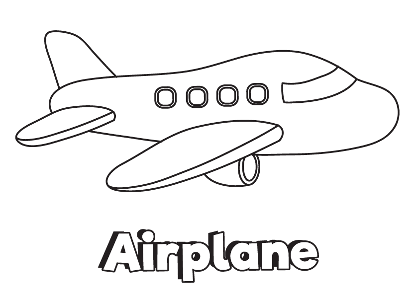 Airplane coloring pages