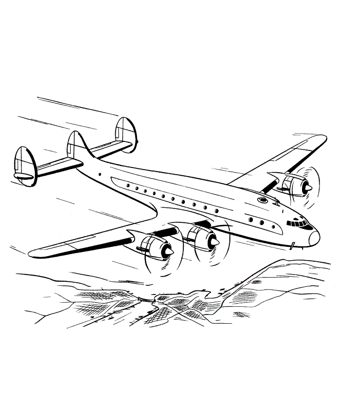 Free printable airplane coloring pages for kids