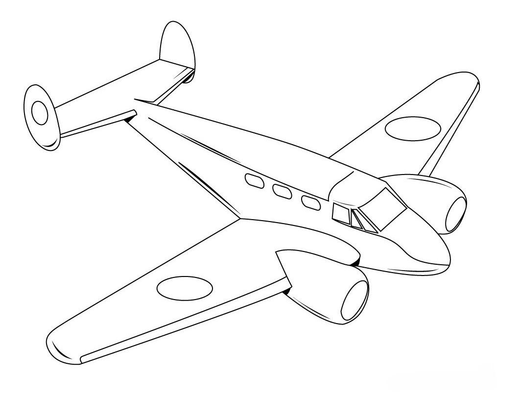 Free printable airplane coloring pages for kids