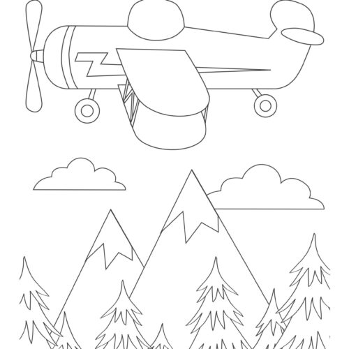 Airplane coloring book for kids aeroplanes hot air balloon learning activities made by teachers