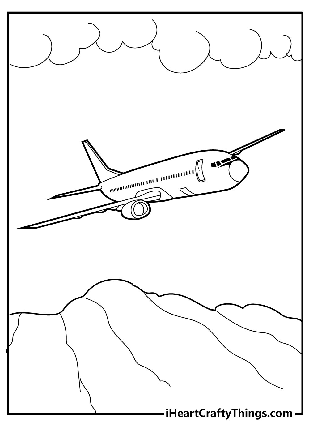 Airplane coloring pages free printables