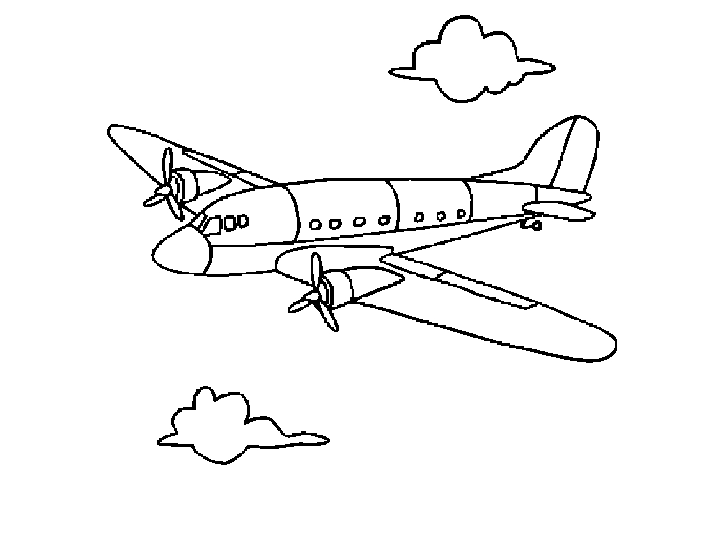 Free printable airplane coloring pages for kids