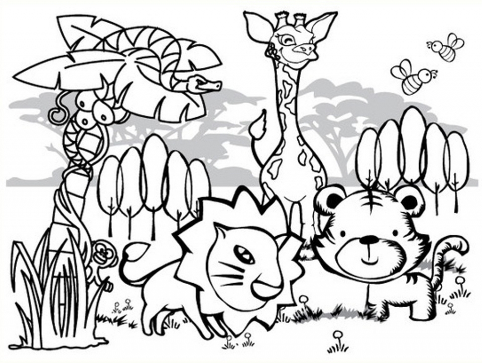 Free printable animals coloring pages
