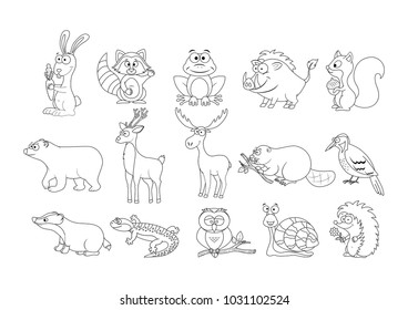 Coloring page preschool children set different stock vector royalty free