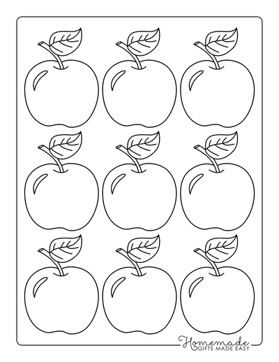 Free printable apple templates for fall crafts