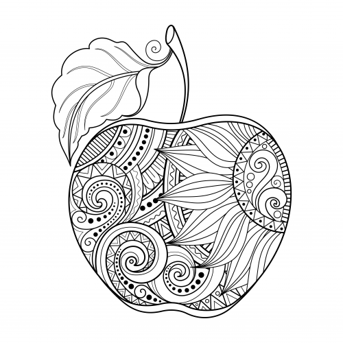 Apple coloring page