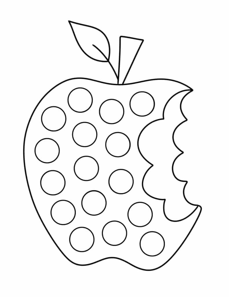 Free apple worksheets for preschool â the hollydog blog