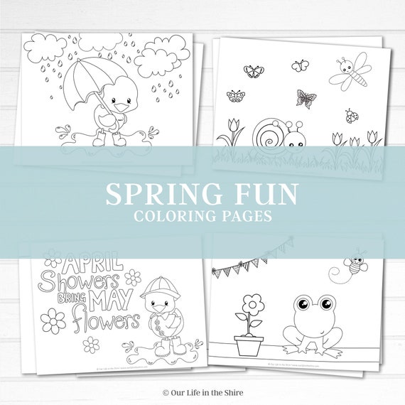 Spring fun coloring pages toddler preschool kindergarten first grade activities for kids homeschool printable activities