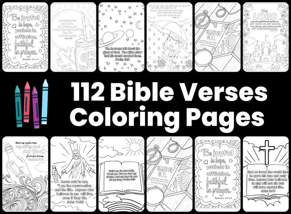 Bible verses coloring pages for kids