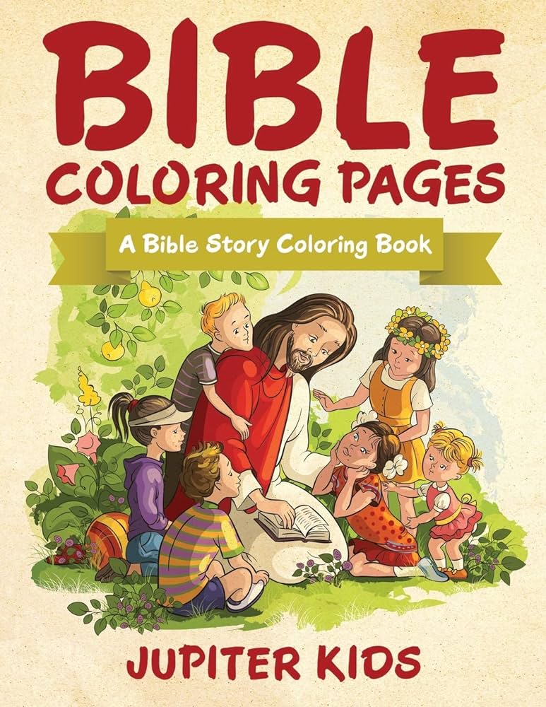 Bible coloring pages a bible story coloring book kids jupiter books