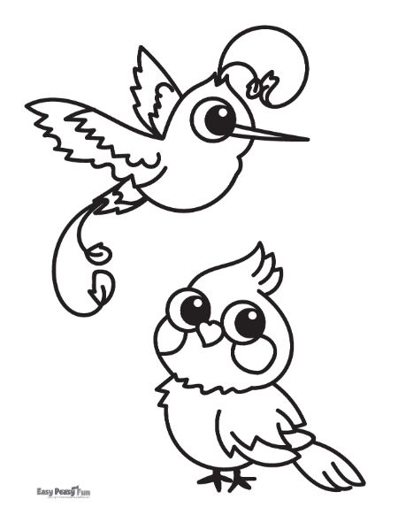 Printable bird coloring pages