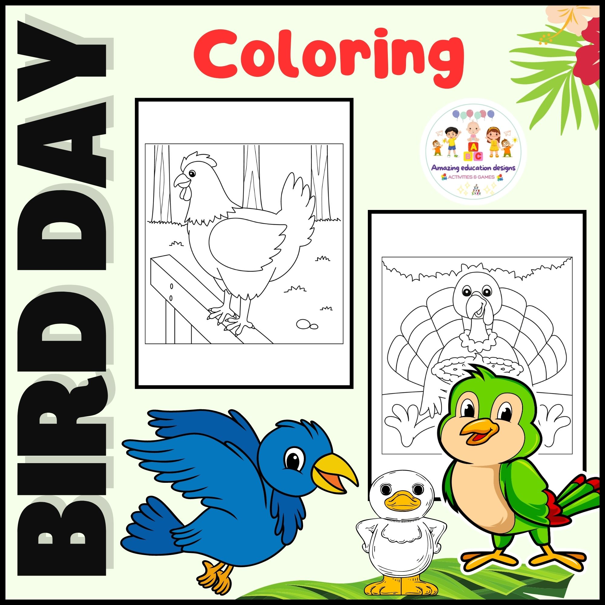 Coloring pages bird day made by teachers
