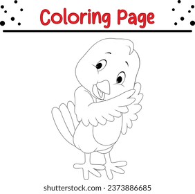 Cute blue bird coloring page children stock vector royalty free