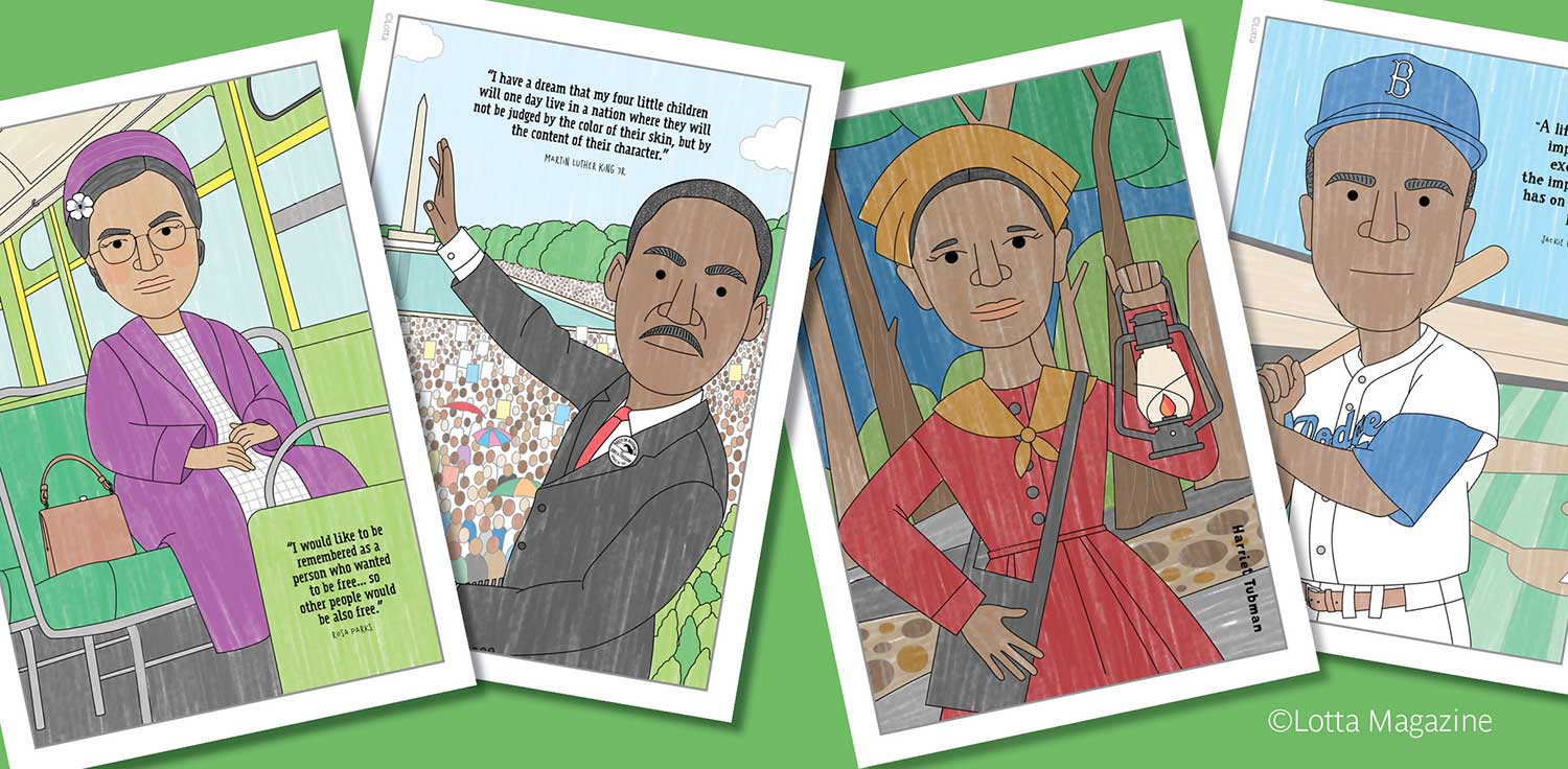 Black history month coloring pages posters more