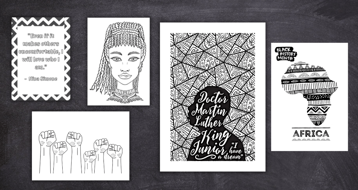 Black history month loring pages free printables