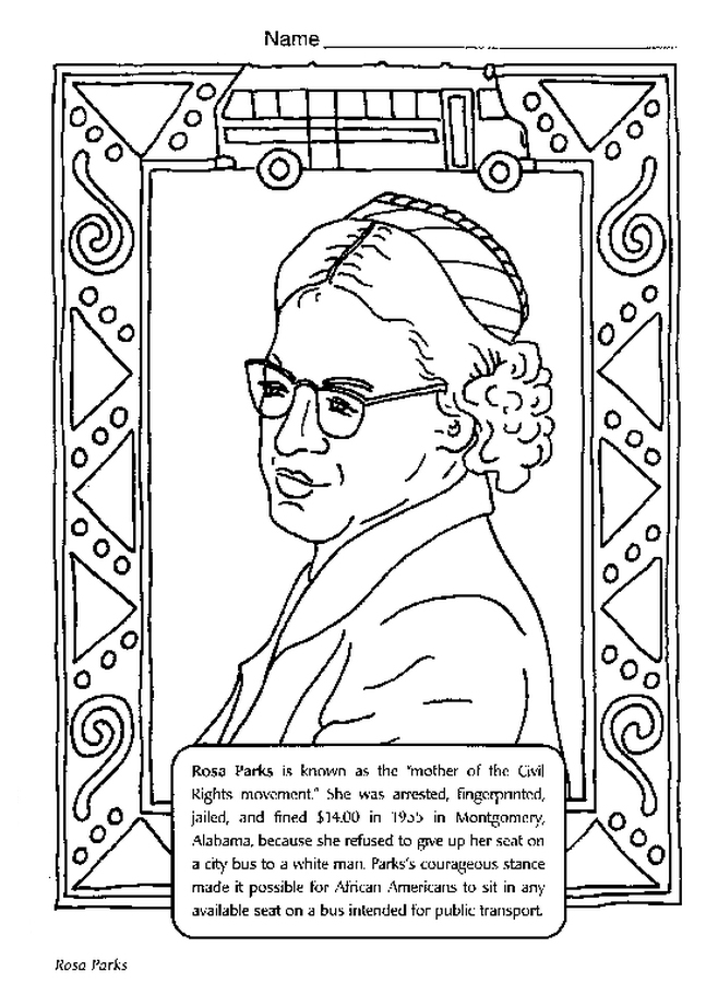 Black history month coloring pages