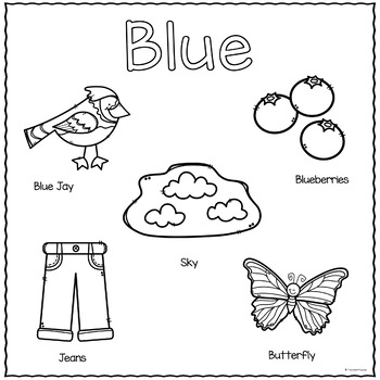 The color blue printable activities color of the week by the confetti teacher