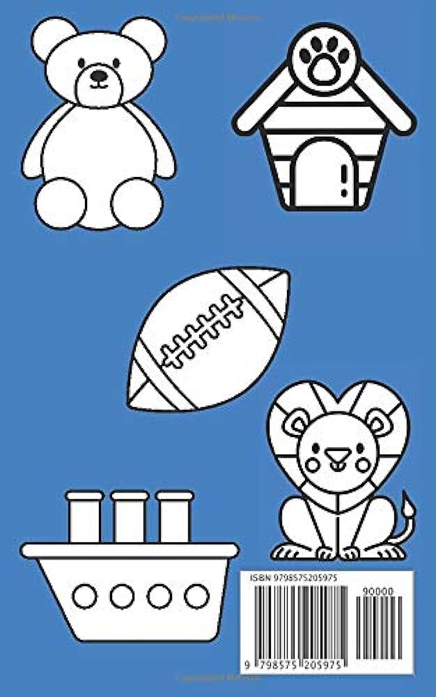 My best pocket toddler coloring book simple pictures for kids ages