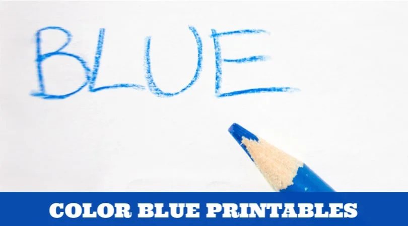 Color blue worksheets for preschool