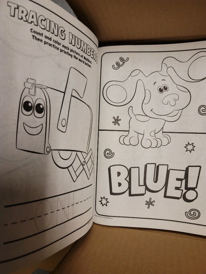 Box of blues clues coloring book with activities preschool kindergarten