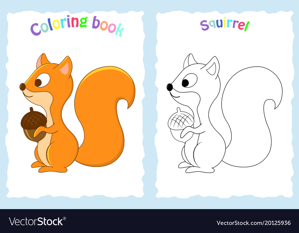 Coloring book page for preschool children vector image