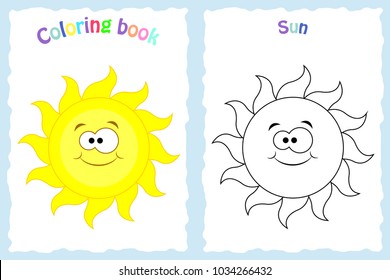 Coloring book page preschool children colorful stock vector royalty free